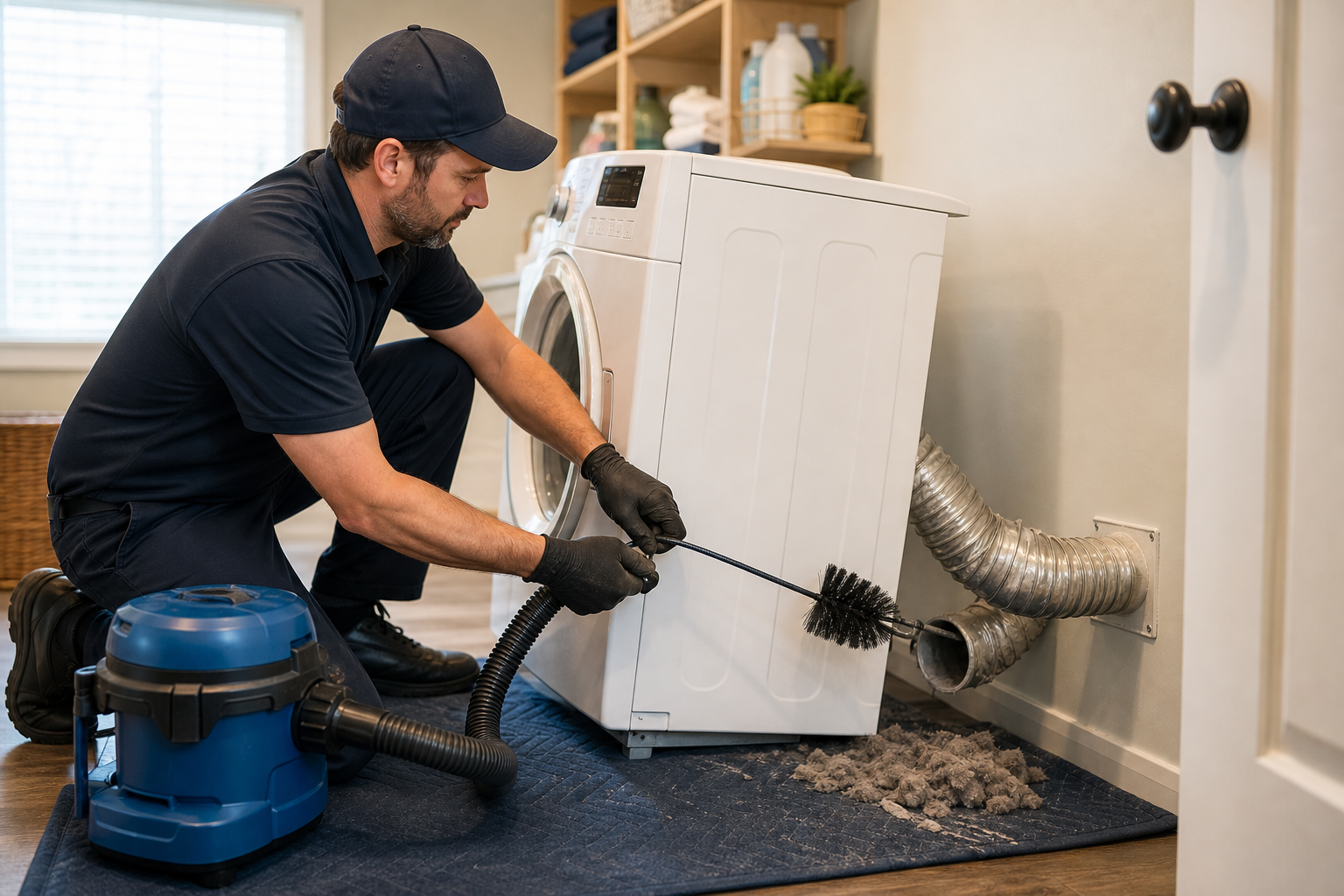Dryer vent cleaning service by Conduits Prestige